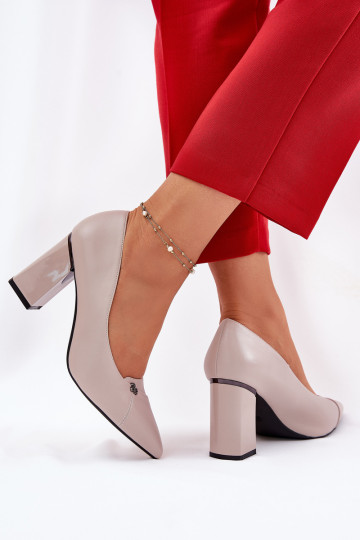 Elegant Heeled Shoes Vinceza 62224 Grey 2