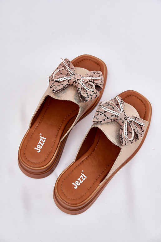 Women's Wedge Sandals With Bow Gold Moonzella Women's Wedge Sandals With Bow Gold Moonzella