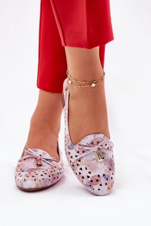 Cutout Ballet Flats With Open Heel Multicolor Navinnia Cutout Ballet Flats With Open Heel Multicolor Navinnia