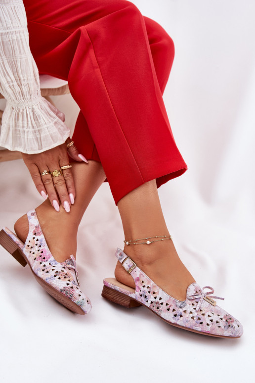 Cutout Ballet Flats With Open Heel Multicolor Navinnia Cutout Ballet Flats With Open Heel Multicolor Navinnia