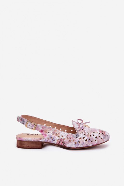 Cutout Ballet Flats With Open Heel Multicolor Navinnia Cutout Ballet Flats With Open Heel Multicolor Navinnia