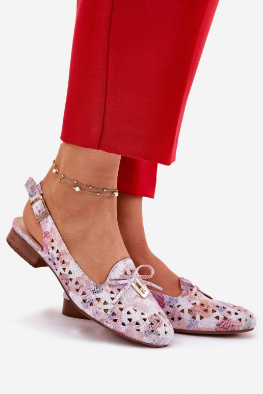 Cutout Ballet Flats With Open Heel Multicolor Navinnia Cutout Ballet Flats With Open Heel Multicolor Navinnia