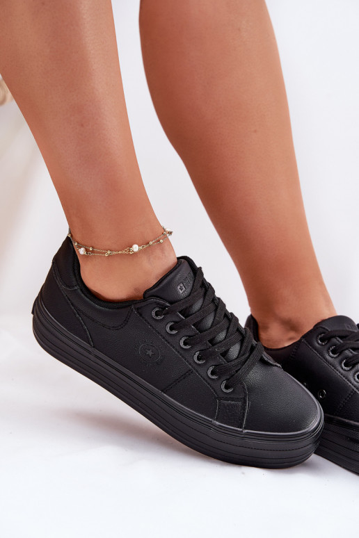 Eco Leather Women's Sneakers On Platform Big Star RR274299 Black