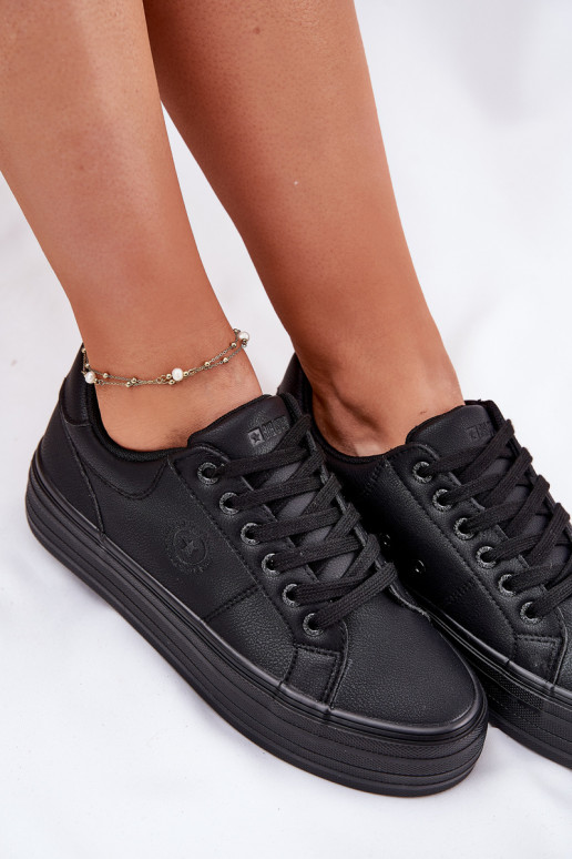 Eco Leather Women's Sneakers On Platform Big Star RR274299 Black