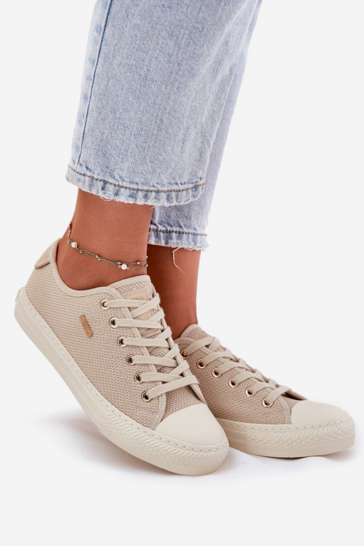 Women's Fabric Sneakers Big Star RR274767 Beige