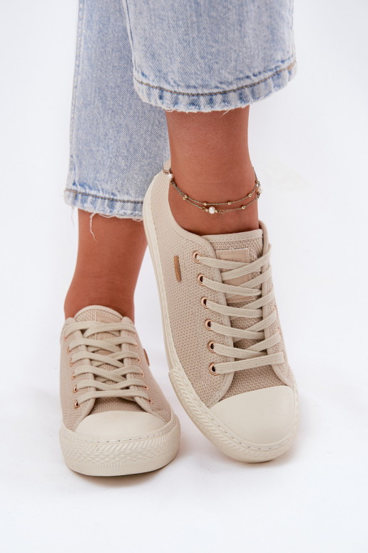 Women's Fabric Sneakers Big Star RR274767 Beige
