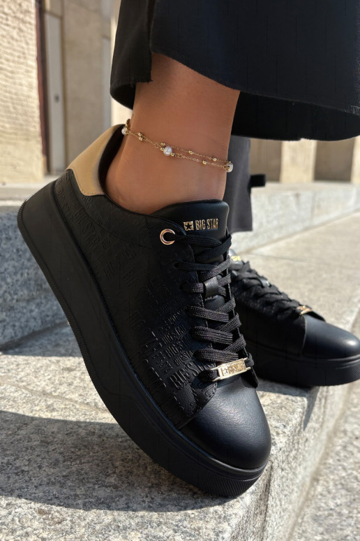 Women's Sneakers From Eco Leather Big Star RR274257 Black Women's Sneakers From Eco Leather Big Star RR274257 Black