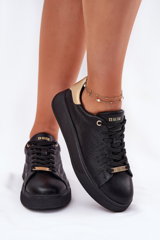 Sneakersy Damskie Z Eko Skóry Big Star RR274257 Czarne