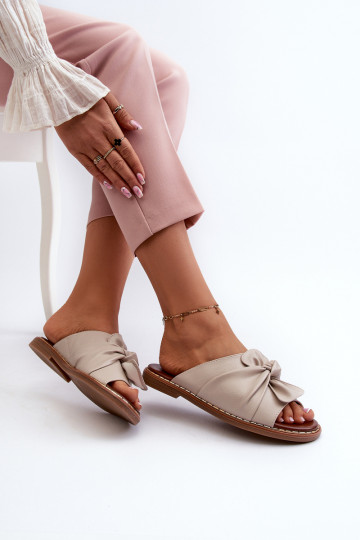 Women's Flat Sandals in Beige Nelvira