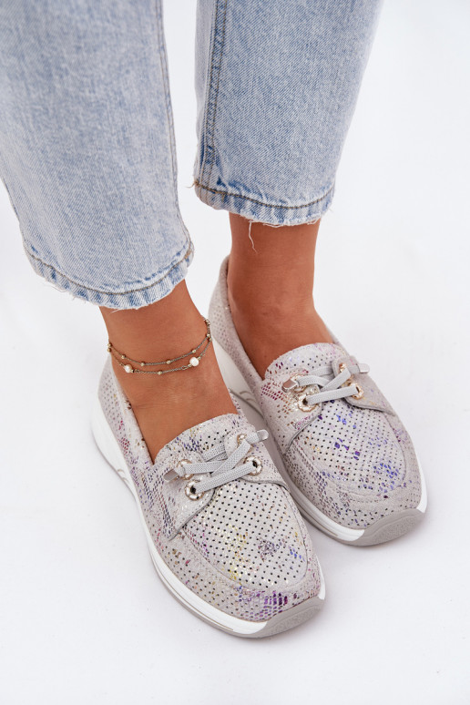 Suede Shoes Made Of Natural Leather On Platform Artiker 56C2104 Gray Suede Shoes Made Of Natural Leather On Platform Artiker 56C2104 Gray