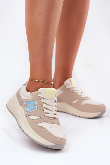 Ladies Sneakers On Platform Beige Tenanela 2
