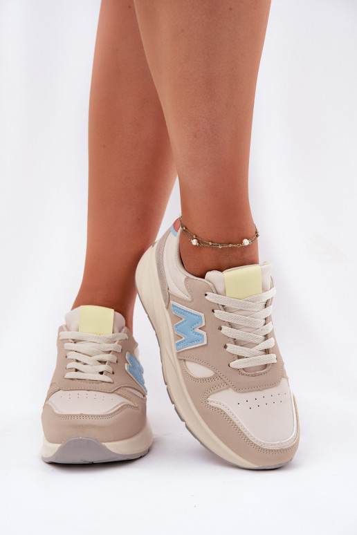 Ladies Sneakers On Platform Beige Tenanela Ladies Sneakers On Platform Beige Tenanela