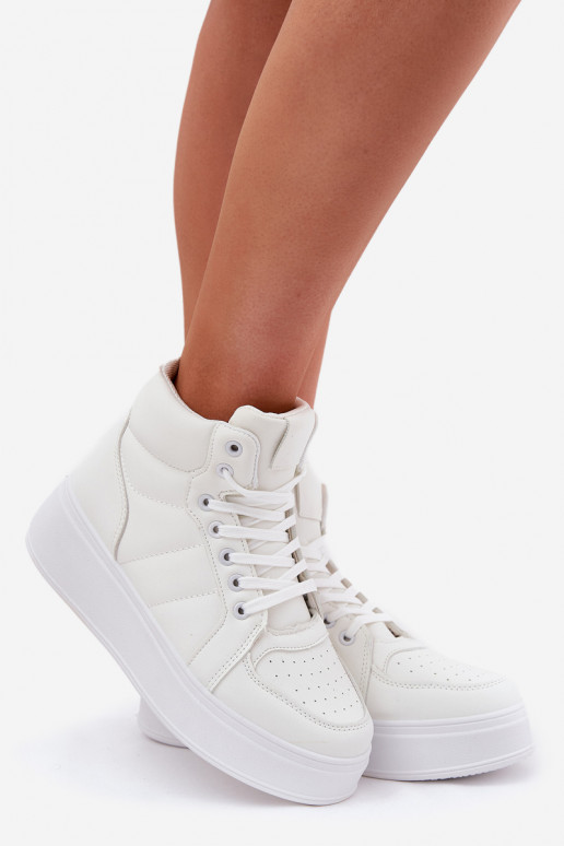 High women's sneakers on platform white Tillive High women's sneakers on platform white Tillive
