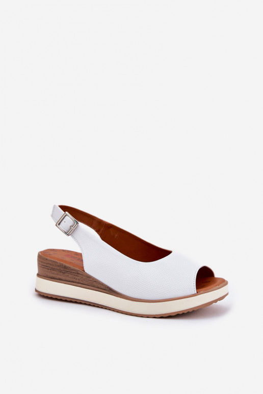 Leather Wedge Sandals Artiker 56C2317 White