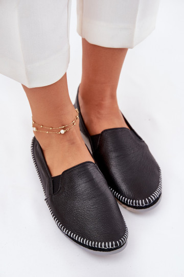 Leather Ballet Flats Maciejka T3512-71 Black
