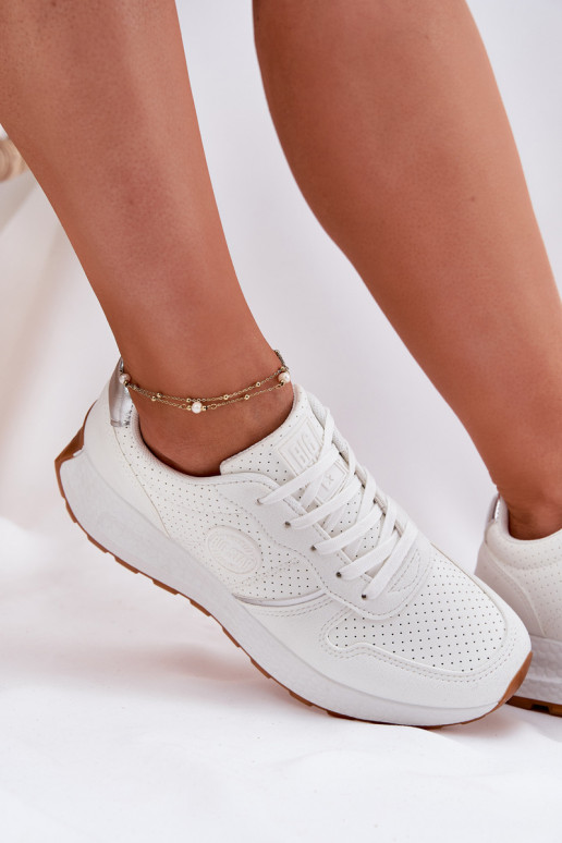 Sneakersy Damskie Na Platformie Big Star RR274487 Hi-Poly System Białe