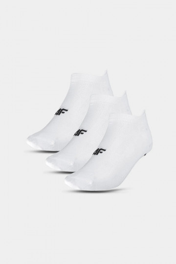 Women's training socks 3 pairs white 4FWMM00UFSOF136-10S