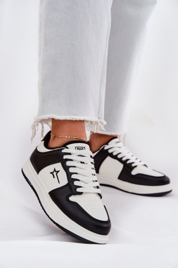 Sneakersy Damskie Big Star RR274A240 HI-POLY SYSTEM Biało-Czarne