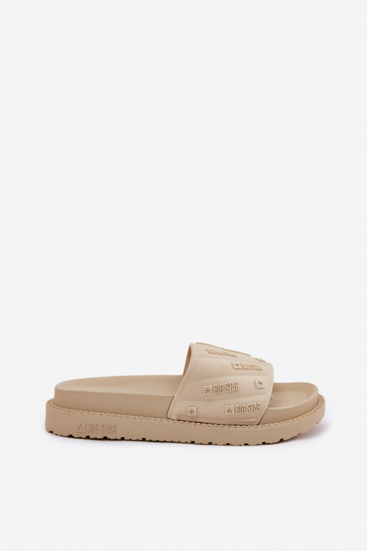 Ladies Platform Slippers Big Star RR274A542 Beige Ladies Platform Slippers Big Star RR274A542 Beige