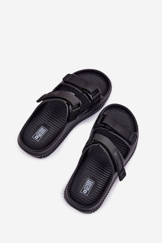 Women Foam Slippers With Velcro Big Star RR274A527 Black Women Foam Slippers With Velcro Big Star RR274A527 Black