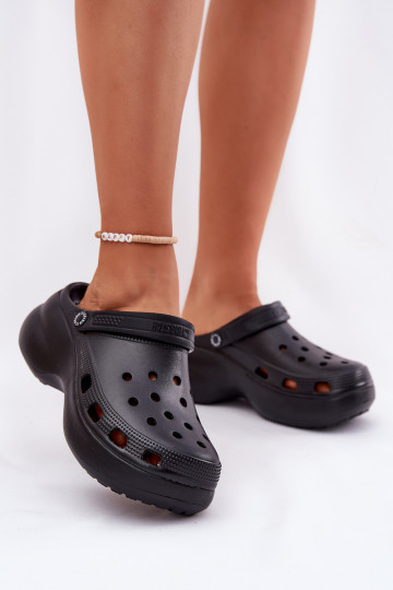 Foam Women's Slippers On A Massive Sole Big Star RR274A118 Black 2