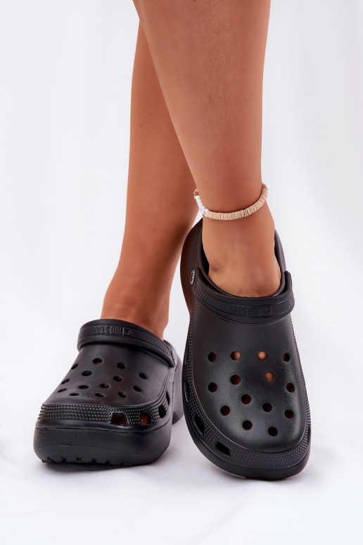 Foam Women's Slippers On A Massive Sole Big Star RR274A118 Black Foam Women's Slippers On A Massive Sole Big Star RR274A118 Black