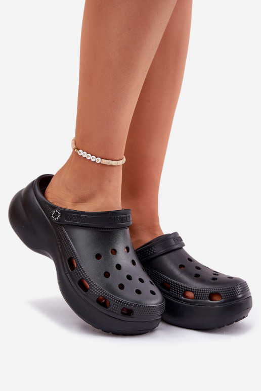 Foam Women's Slippers On A Massive Sole Big Star RR274A118 Black Foam Women's Slippers On A Massive Sole Big Star RR274A118 Black