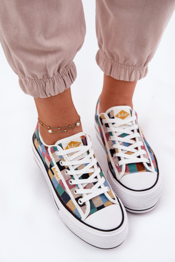 Patterned Women's Sneakers On Platform Lee Cooper LCW-25-31-3441L Multicolor