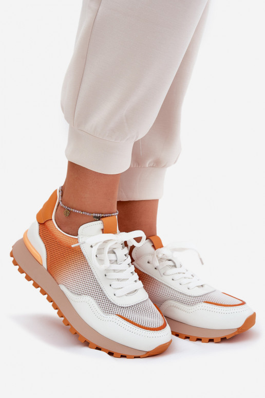 Leather Sports Shoes With Mesh Ladies... Leather Sports Shoes With Mesh Ladies...