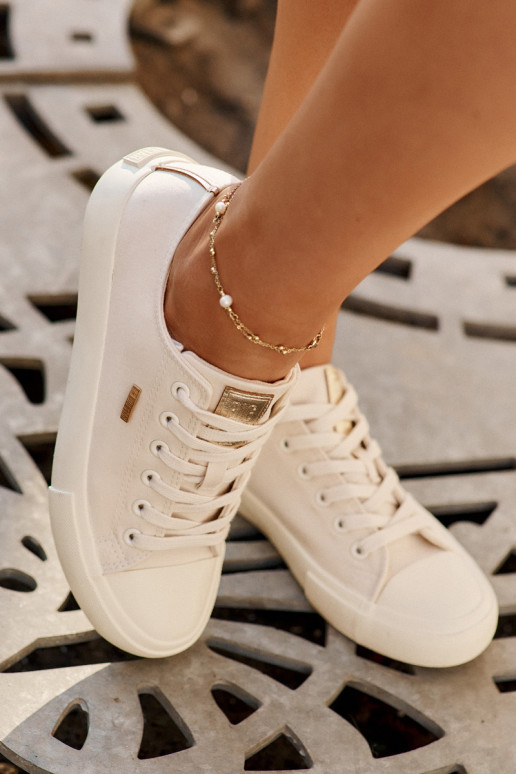 Women's Fabric Sneakers Big Star RR274768 Beige Women's Fabric Sneakers Big Star RR274768 Beige