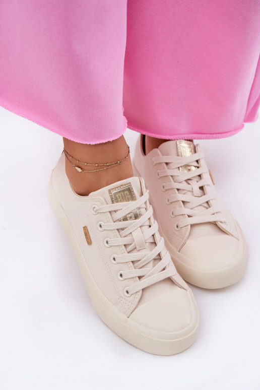 Women's Fabric Sneakers Big Star RR274768 Beige Women's Fabric Sneakers Big Star RR274768 Beige