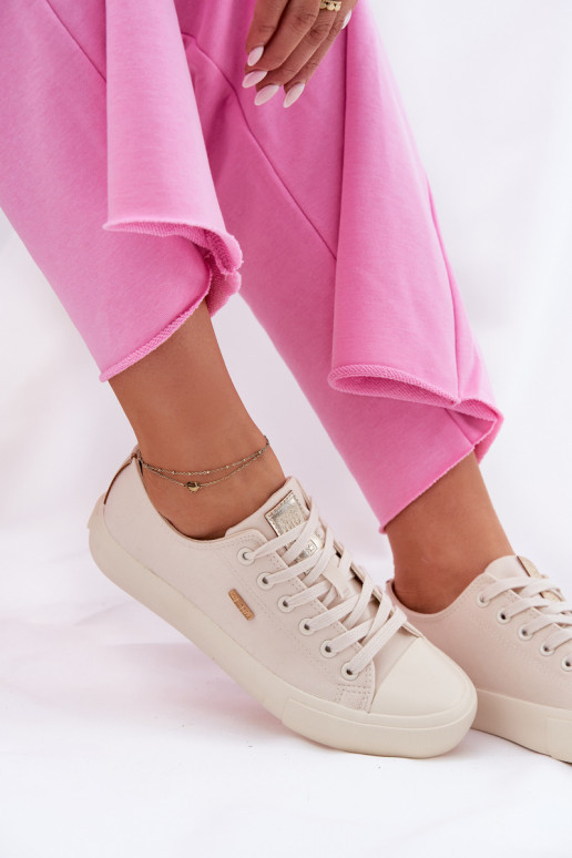 Women's Fabric Sneakers Big Star RR274768 Beige Women's Fabric Sneakers Big Star RR274768 Beige