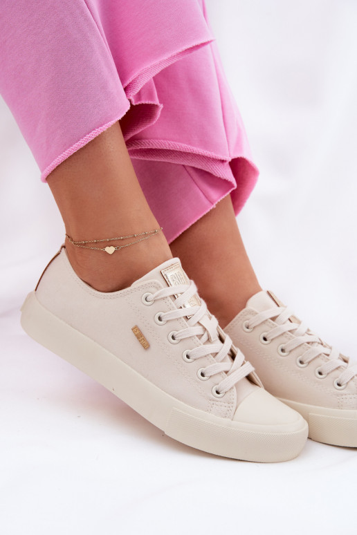 Women's Fabric Sneakers Big Star RR274768 Beige Women's Fabric Sneakers Big Star RR274768 Beige
