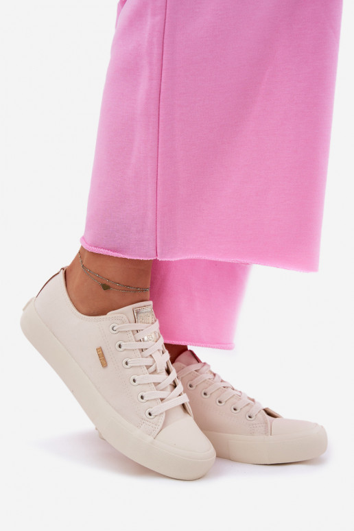 Women's Fabric Sneakers Big Star RR274768 Beige Women's Fabric Sneakers Big Star RR274768 Beige