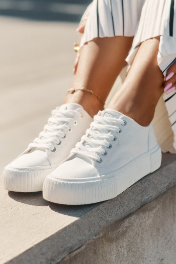 Fabric Women's Sneakers Big Star RR274405 White