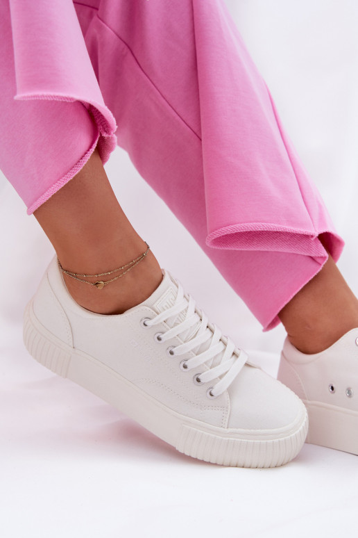 Materiałowe Trampki Damskie Big Star RR274405 Białe