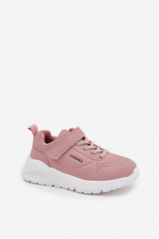 Children's Lightweight Sports Shoes On Platform Pink Mirivia
