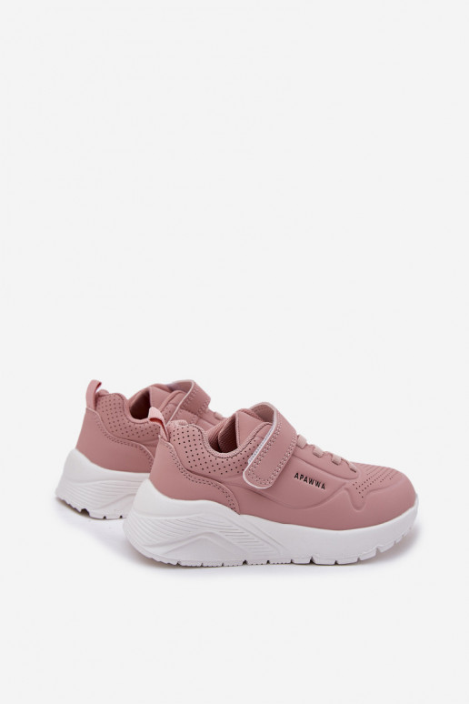 Children's Lightweight Sports Shoes On Platform Pink Mirivia