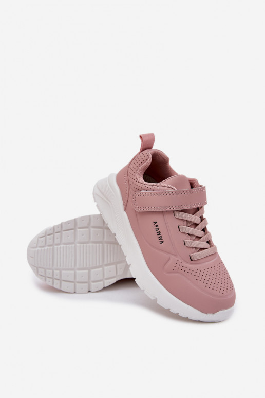 Children's Lightweight Sports Shoes On Platform Pink Mirivia
