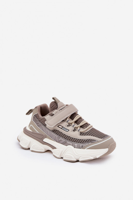 Sneakers Sport Shoes For Kids With Velcro Khaki Ronivelle Sneakers Sport Shoes For Kids With Velcro Khaki Ronivelle