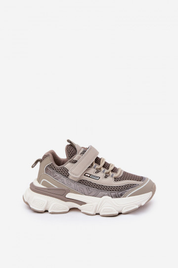 Sneakers Sport Shoes For Kids With Velcro Khaki Ronivelle 2