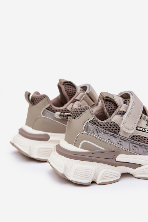 Sneakersy Buty Sportowe Dziecięce Na Rzep Khaki Ronivelle