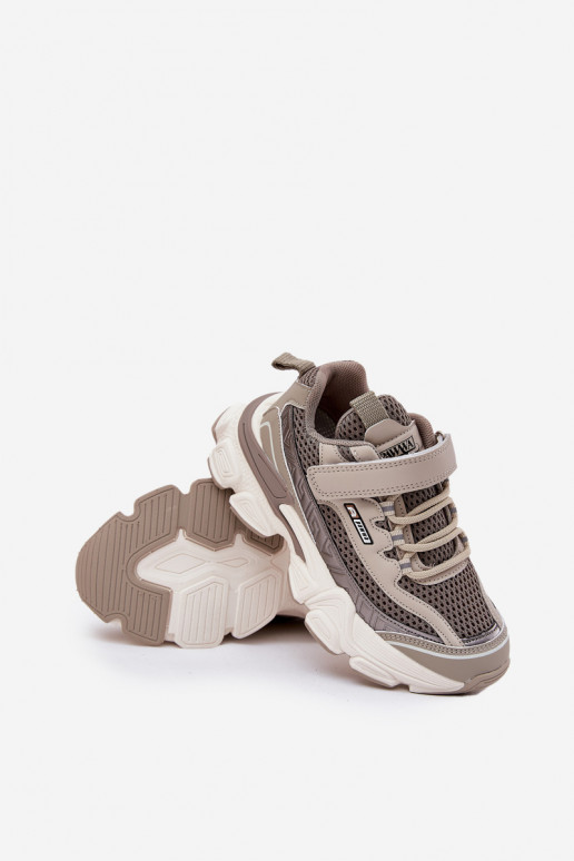 Sneakers Sport Shoes For Kids With Velcro Khaki Ronivelle Sneakers Sport Shoes For Kids With Velcro Khaki Ronivelle