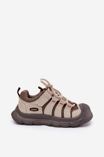 Boys Sports Trekking Shoes Beige Falenisa 2