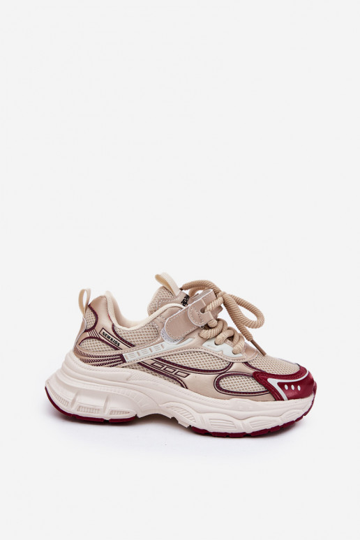 Sneakersy Dziecięce Na Grubej Podeszwie Złote Xairana