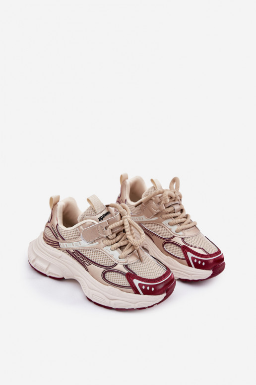 Sneakersy Dziecięce Na Grubej Podeszwie Złote Xairana