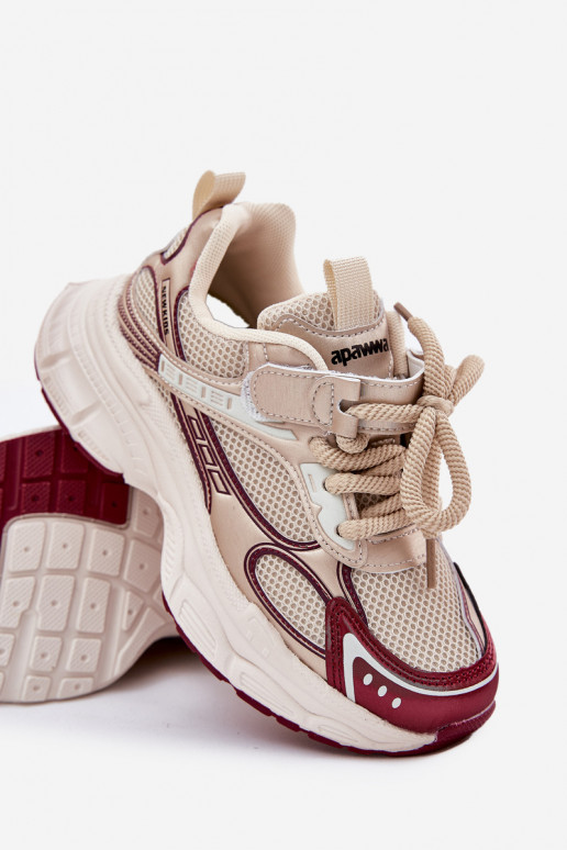 Sneakersy Dziecięce Na Grubej Podeszwie Złote Xairana