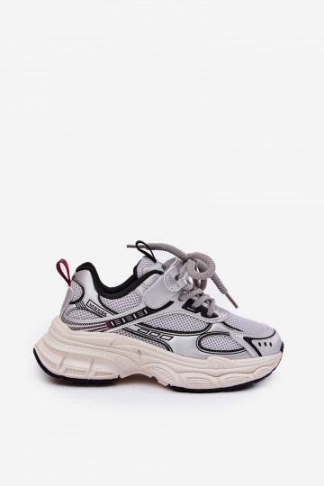 Sneakersy Dziecięce Na Grubej Podeszwie Srebrne Xairana 2