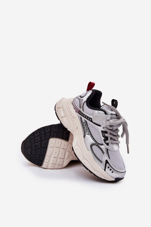 Children's Sneakers On Thick Sole Silver Xairana