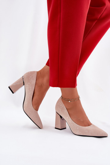 Elegant Heels On A Heel In Pink Vinceza 62223 Beige